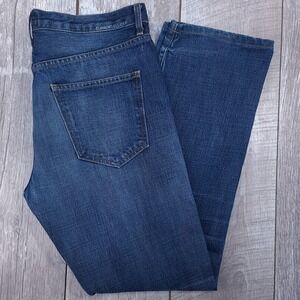 Current Elliott Mens Denim Straight Leg Jeans 34x33 Medium Blue Mid Rise Pants